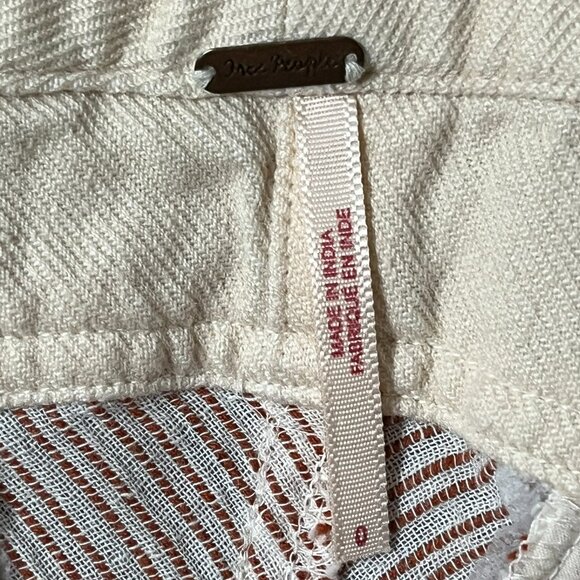 Free People Rumors Yarn Dye Harem Pant Size 0 Tan - Picture 11 of 11